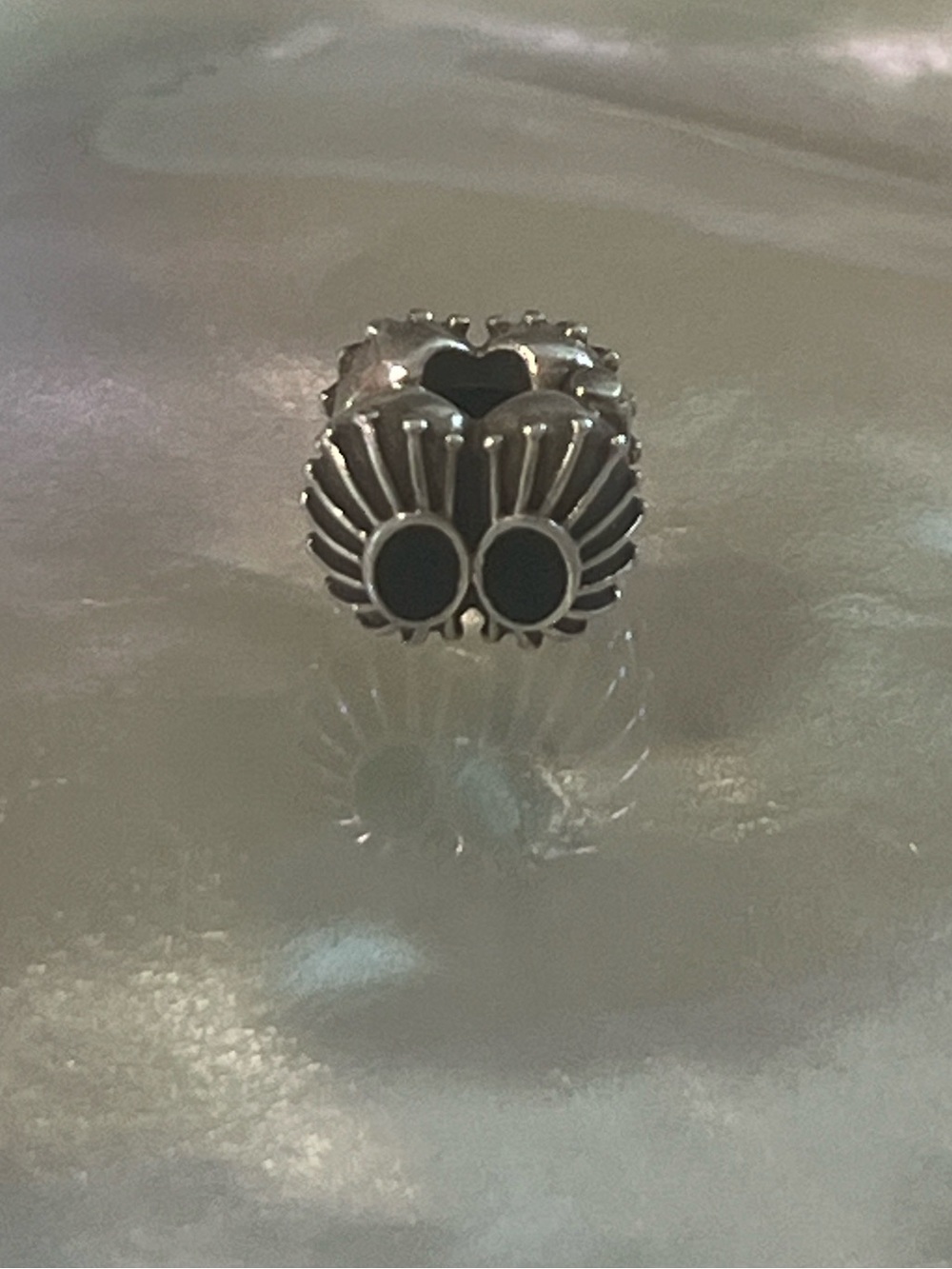 Pandora Silver and black charm clip